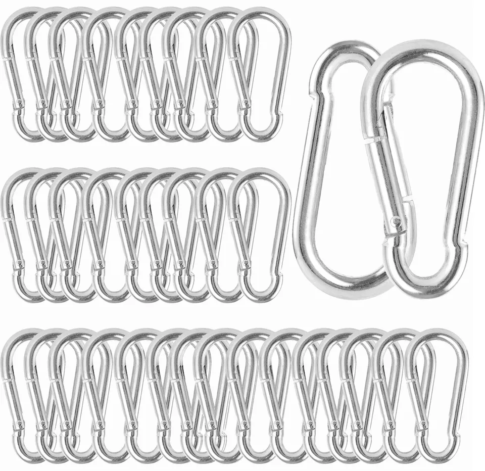 senenqu-karabinerhaken-80x8mm-verzinkt-40er-set-200kg image 1