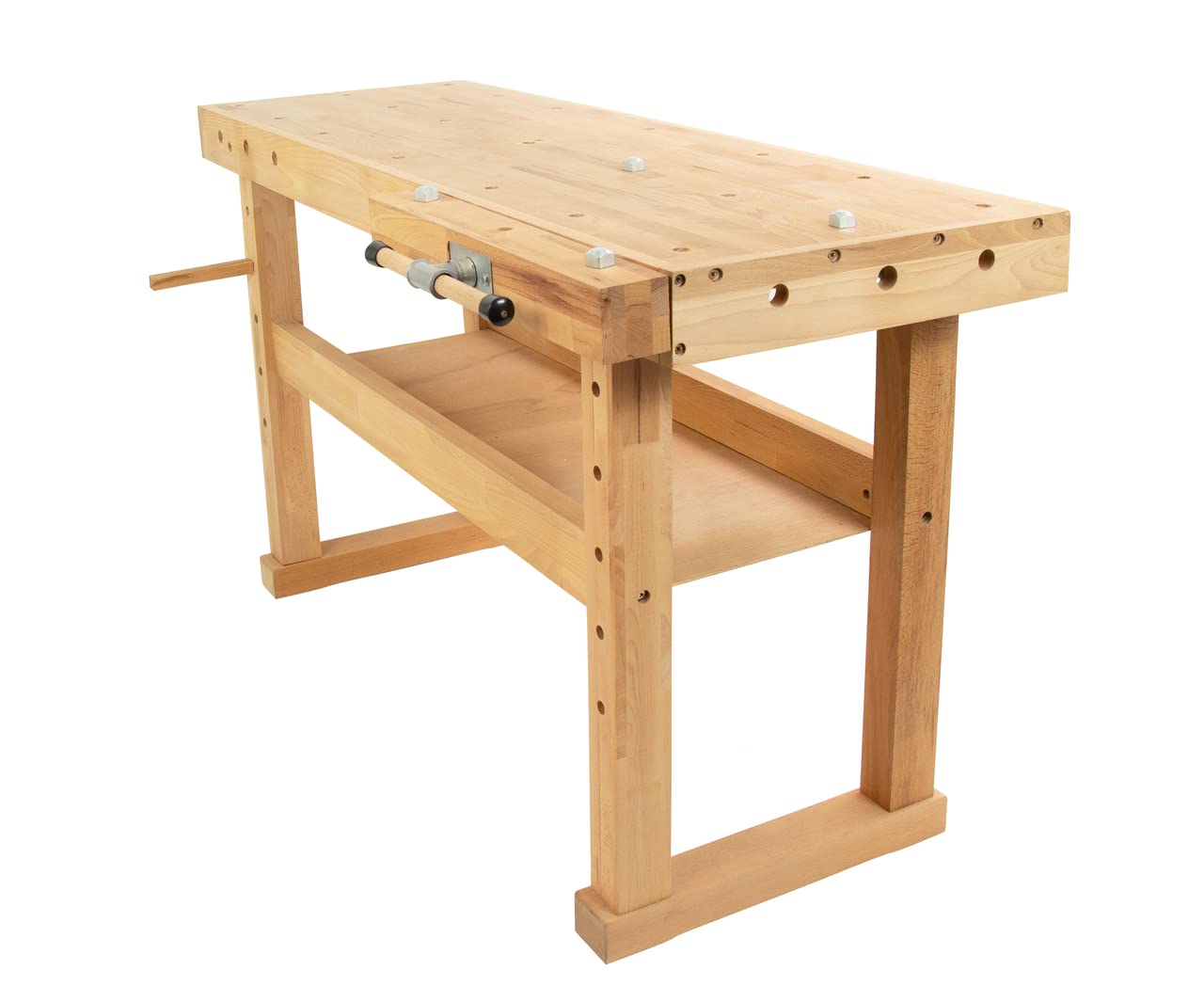 hemmdal-hobelbank-werkbank-mit-schraubstock-140-cm-400-kg image 2