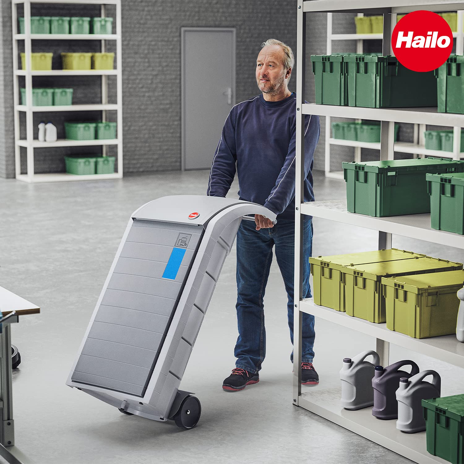 hailo-profiline-mobil-set-radsatz-f-r-120l-staubgrau image 2