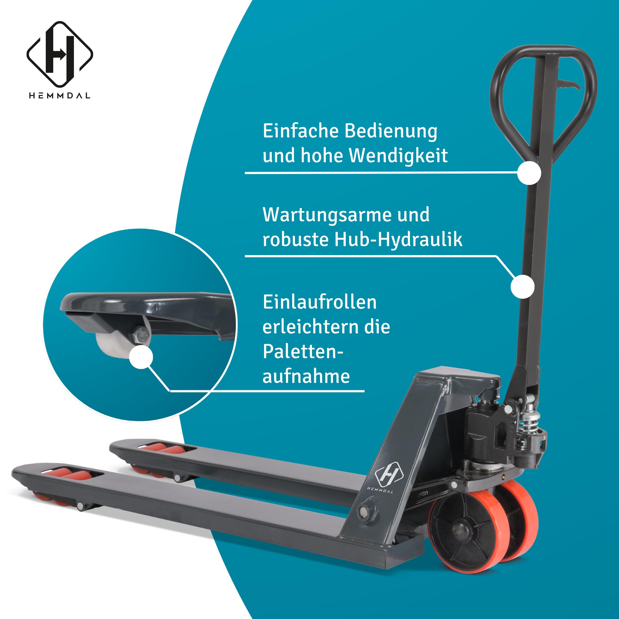 hemmdal-hubwagen-2500kg-1150mm-anthrazitgrau-tandem-pu image 2