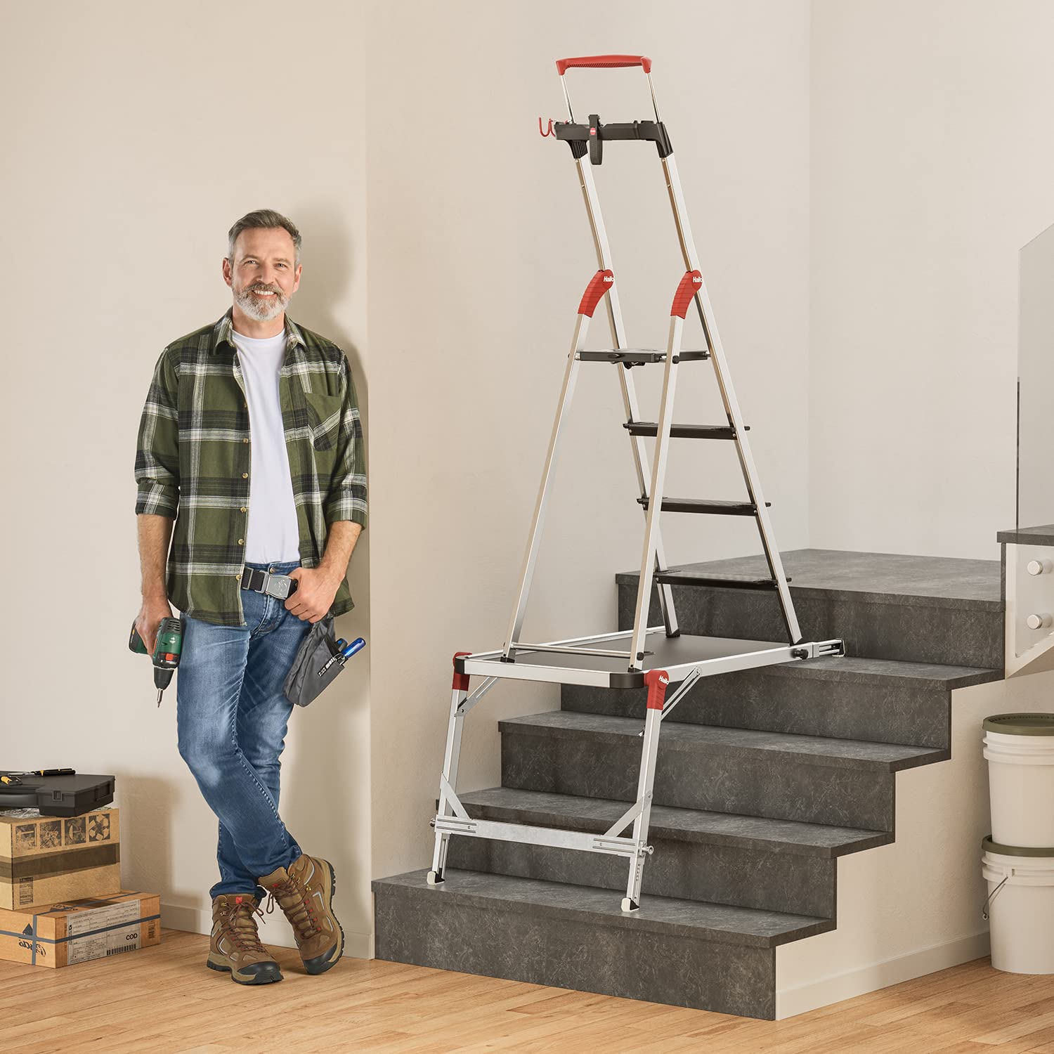 hailo-zubeh-r-tp2-pro-arbeitsplattform-treppenpodest-150-kg-silber image 7