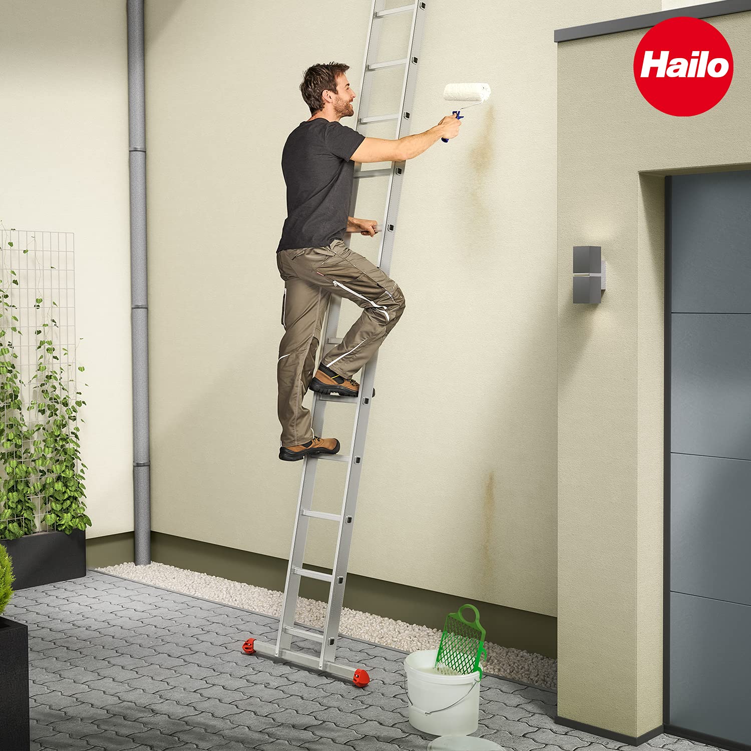 hailo-s60-profistep-uno-anlegeleiter-1x15-alu-150-kg image 7
