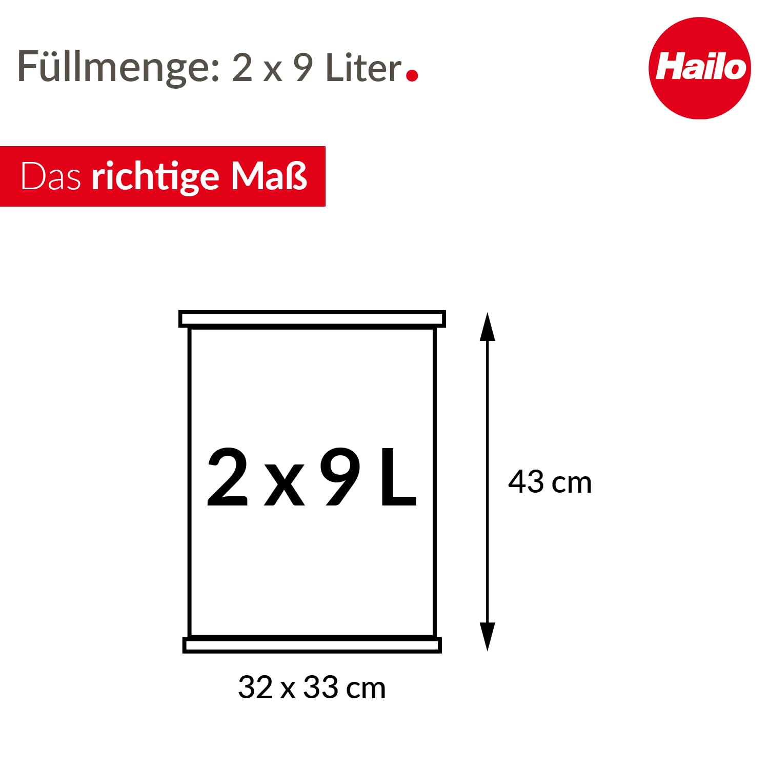 hailo-ko-duo-plus-m-m-lleimer-edelstahl-2x9-liter image 5
