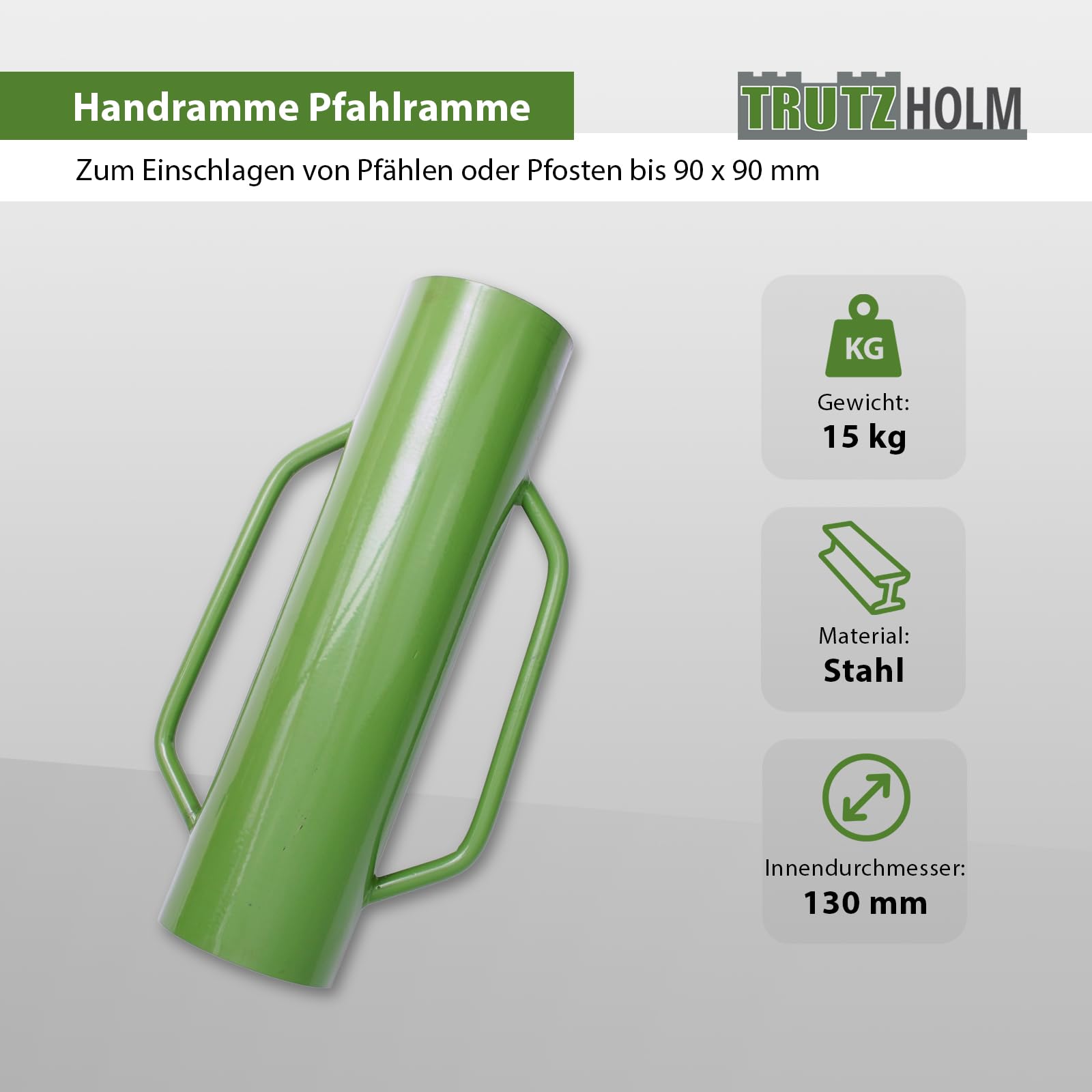 trutzholm-handramme-pfahlramme-9x9-cm-15-kg-gr-n-stahl image 2