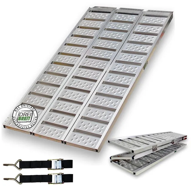 dreibreit-by-trutzholm-auffahrrampe-3-fach-175-cm-alu-grau image 1