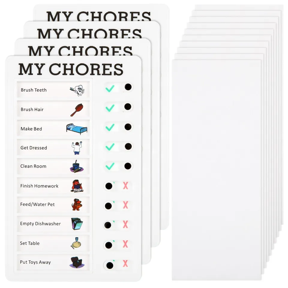 senenqu-checklist-board-to-do-liste-4er-set-abwischbar image 1