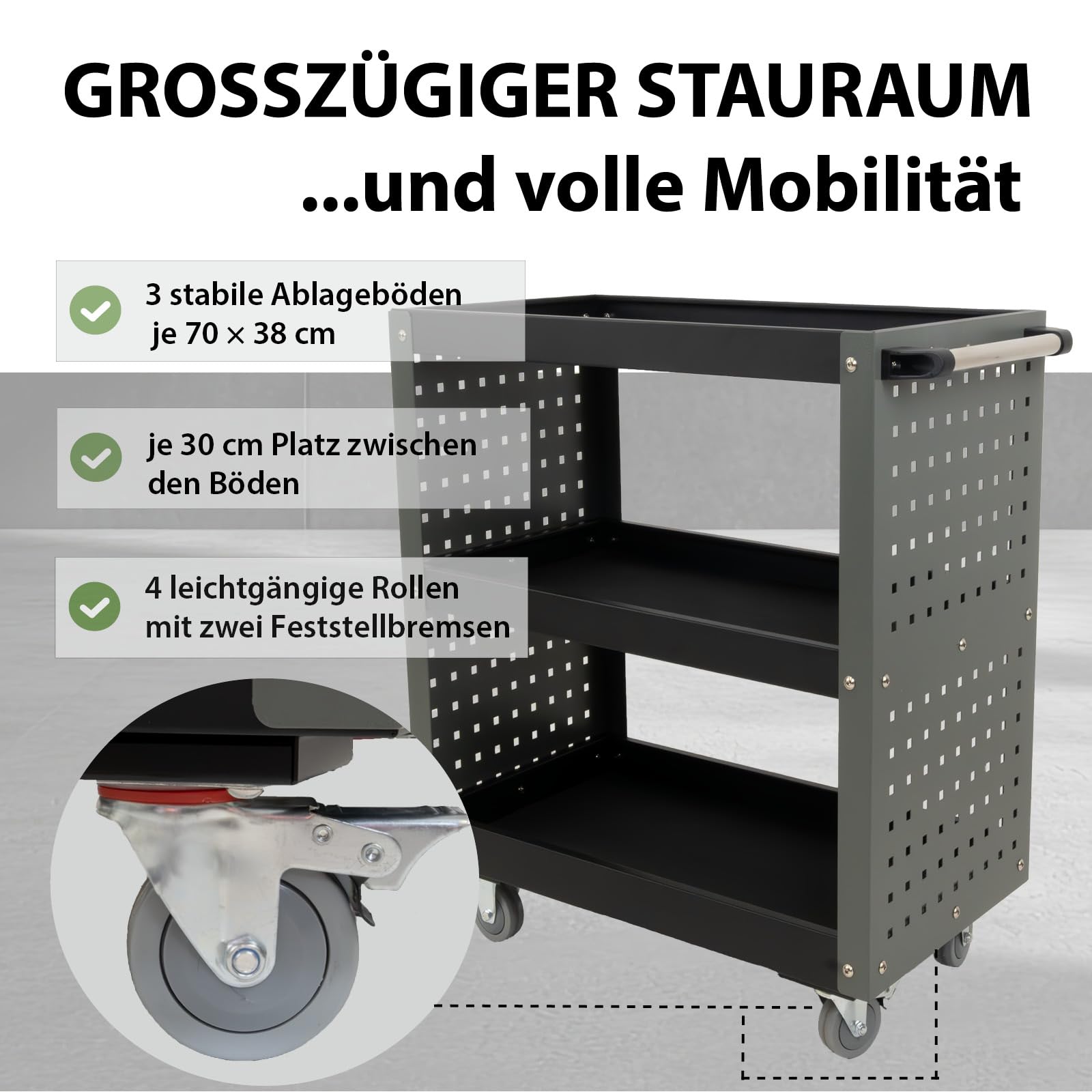 trutzholm-plattformwagen-servicewagen-3-f-cher-schwarz-300-kg image 4