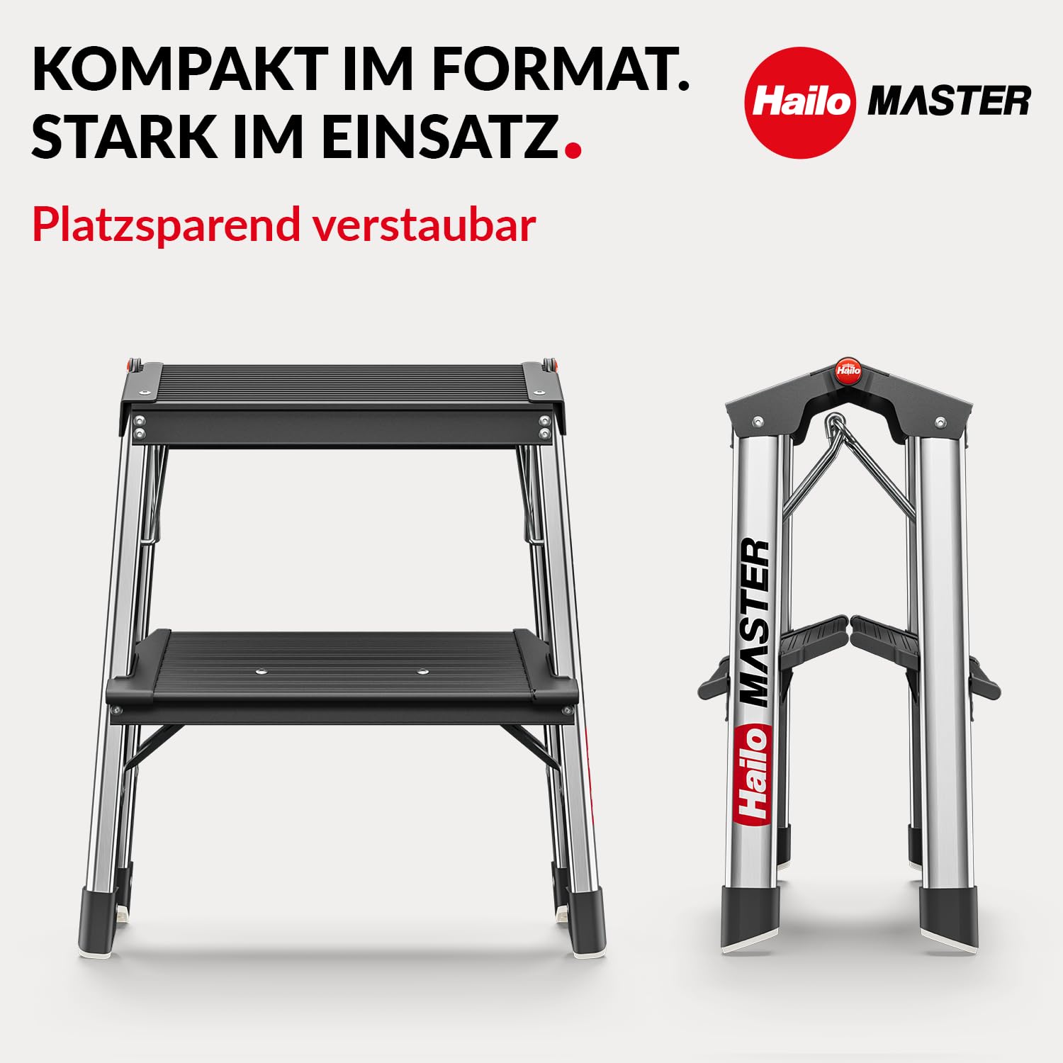 hailo-master-d70-trittleiter-2x2-alu-silber image 5