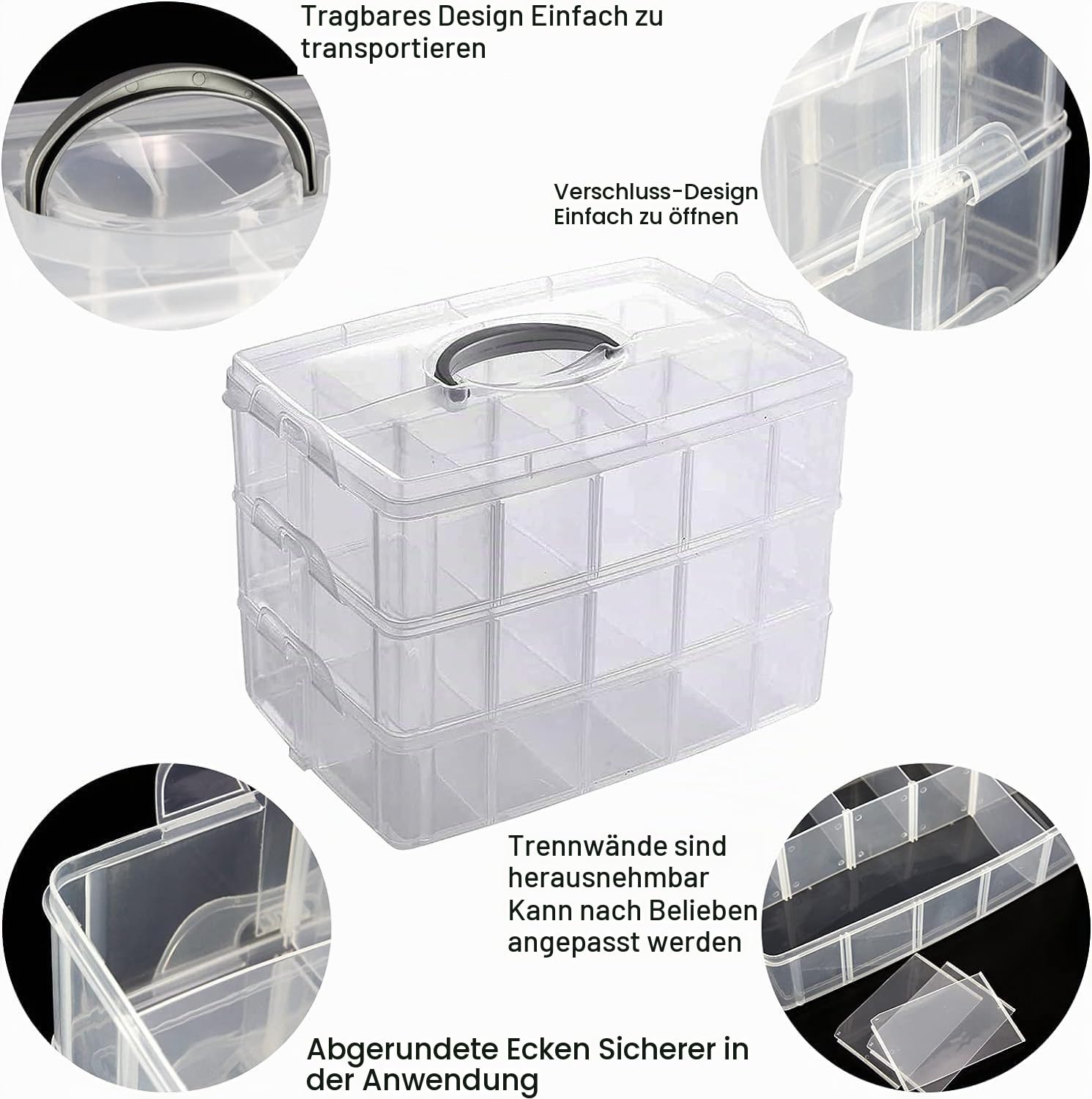 senenqu-sortierbox-30-f-cher-32x19x24cm-aufbewahrungsbox image 3
