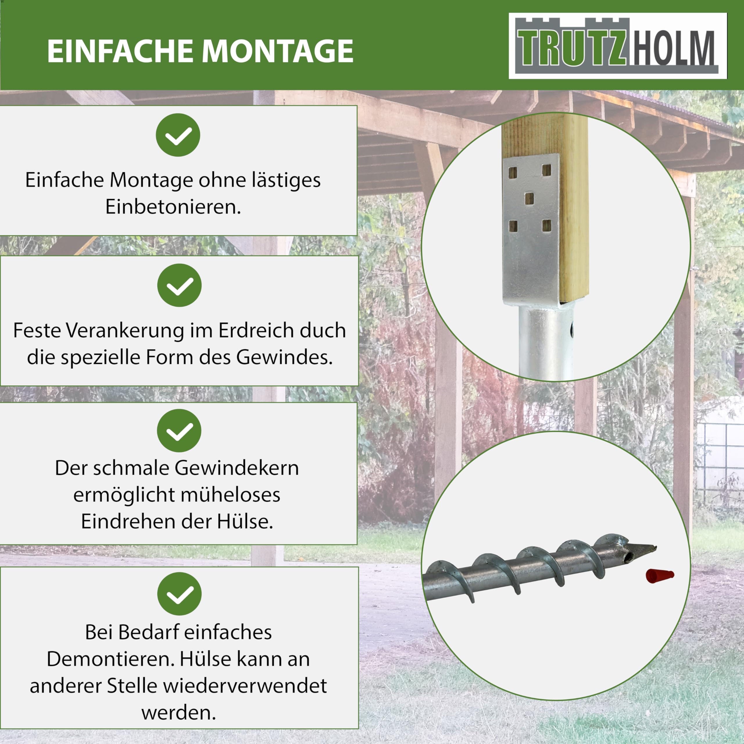 trutzholm-zaunbau-bodenh-lse-9x9-cm-u-profil-6er-set image 6