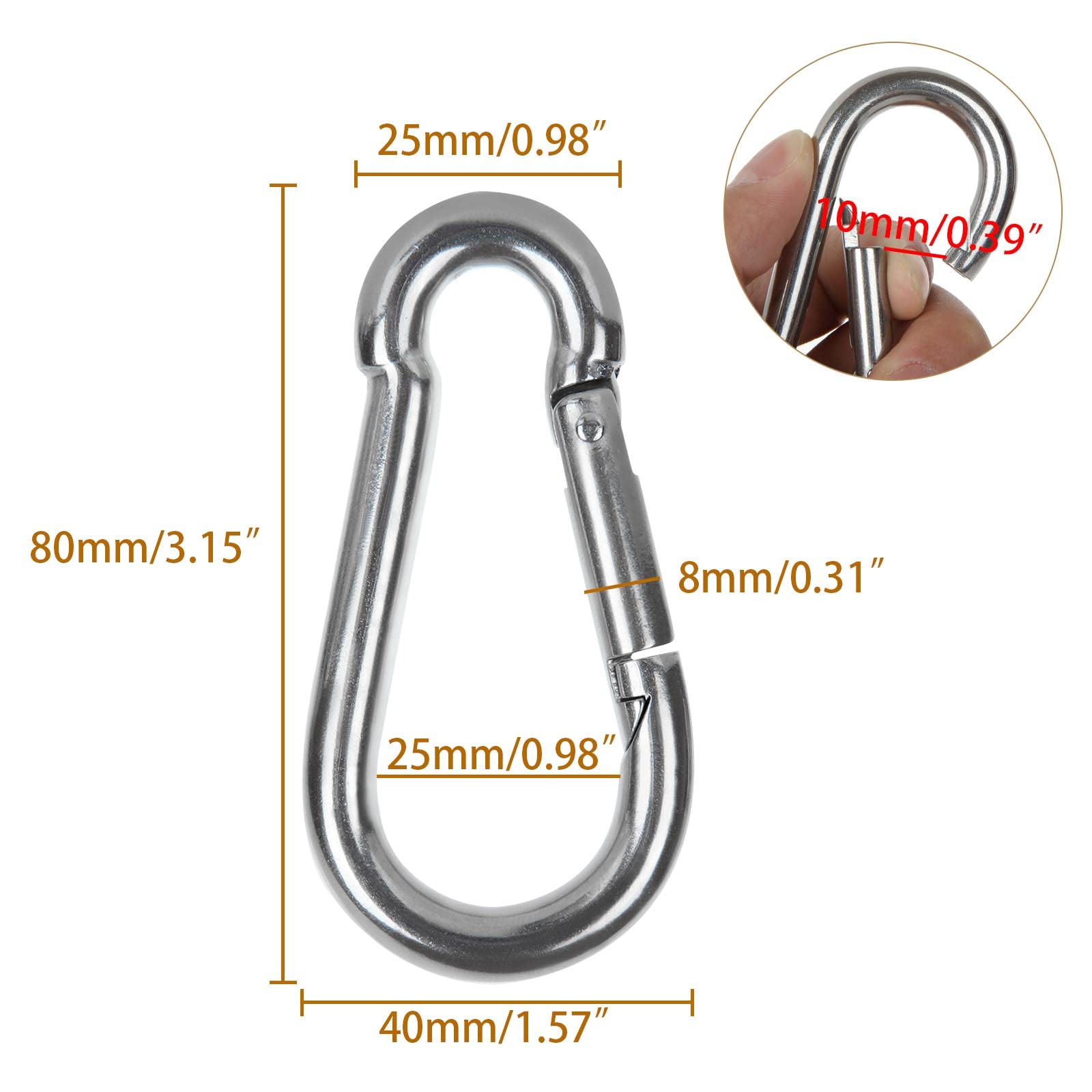senenqu-karabiner-edelstahl-m8-8x80mm-8er-set-500kg image 2