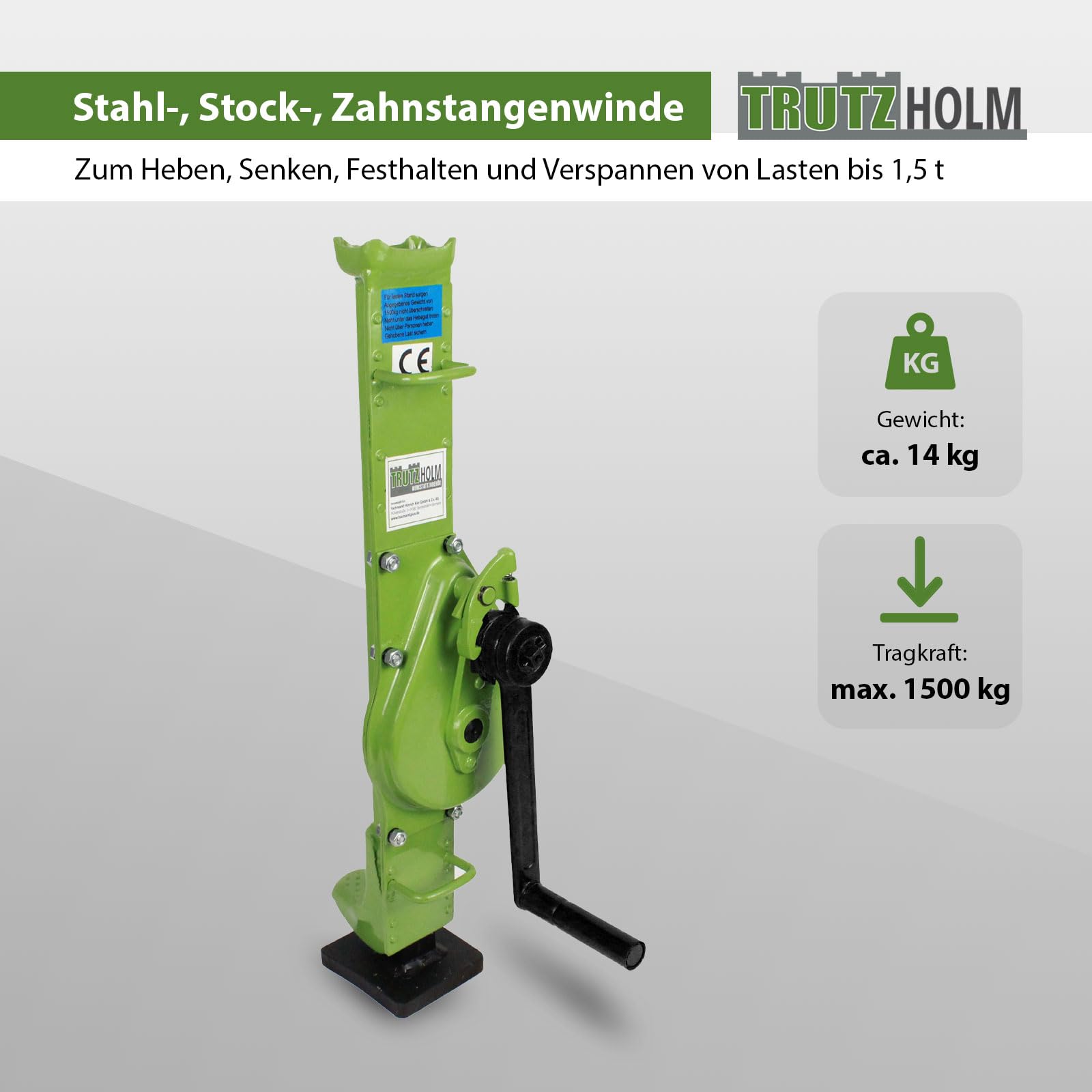 trutzholm-stockwinde-zahnstangenwinde-1500kg-hubwinde-60-90cm image 2