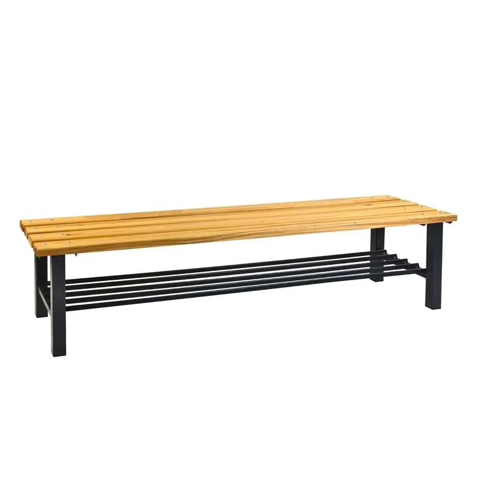 hemmdal-werkb-nke-umkleidesitzbank-200-cm-mit-schuhrost image 1