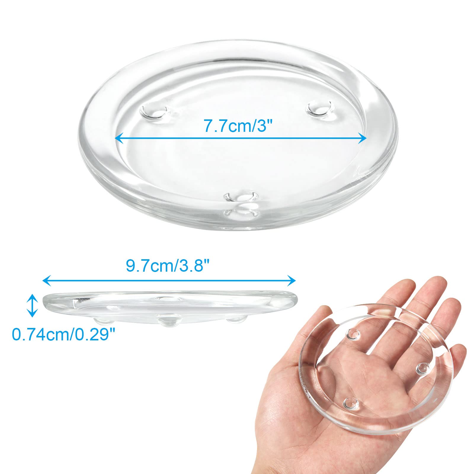 senenqu-kerzenuntersetzer-glas-rund-10cm-16er-set-klar image 2