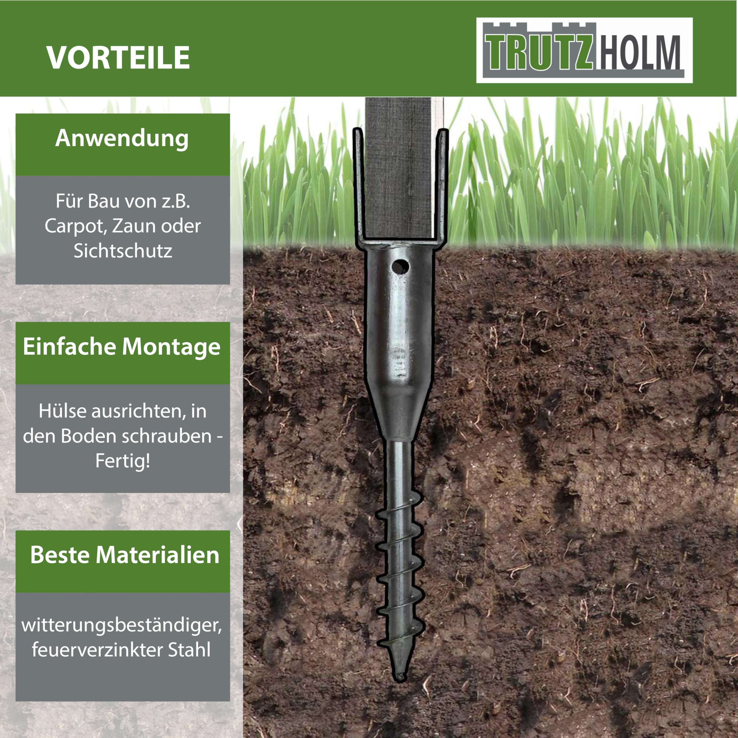 trutzholm-zaunbau-bodenh-lse-9x9-cm-u-profil-6er-set image 5