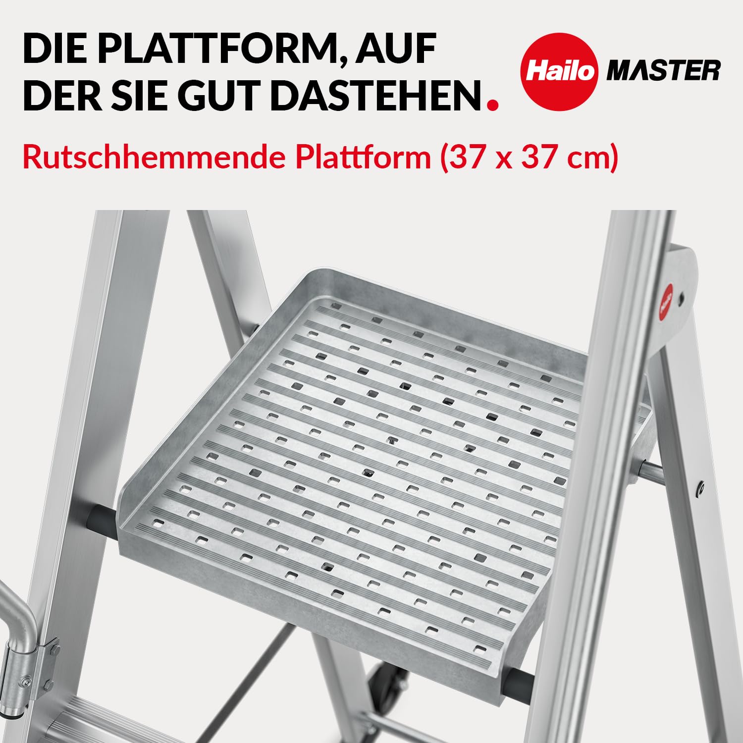 hailo-master-p80-plattformleiter-6-stufen-fahrbar-150-kg image 2