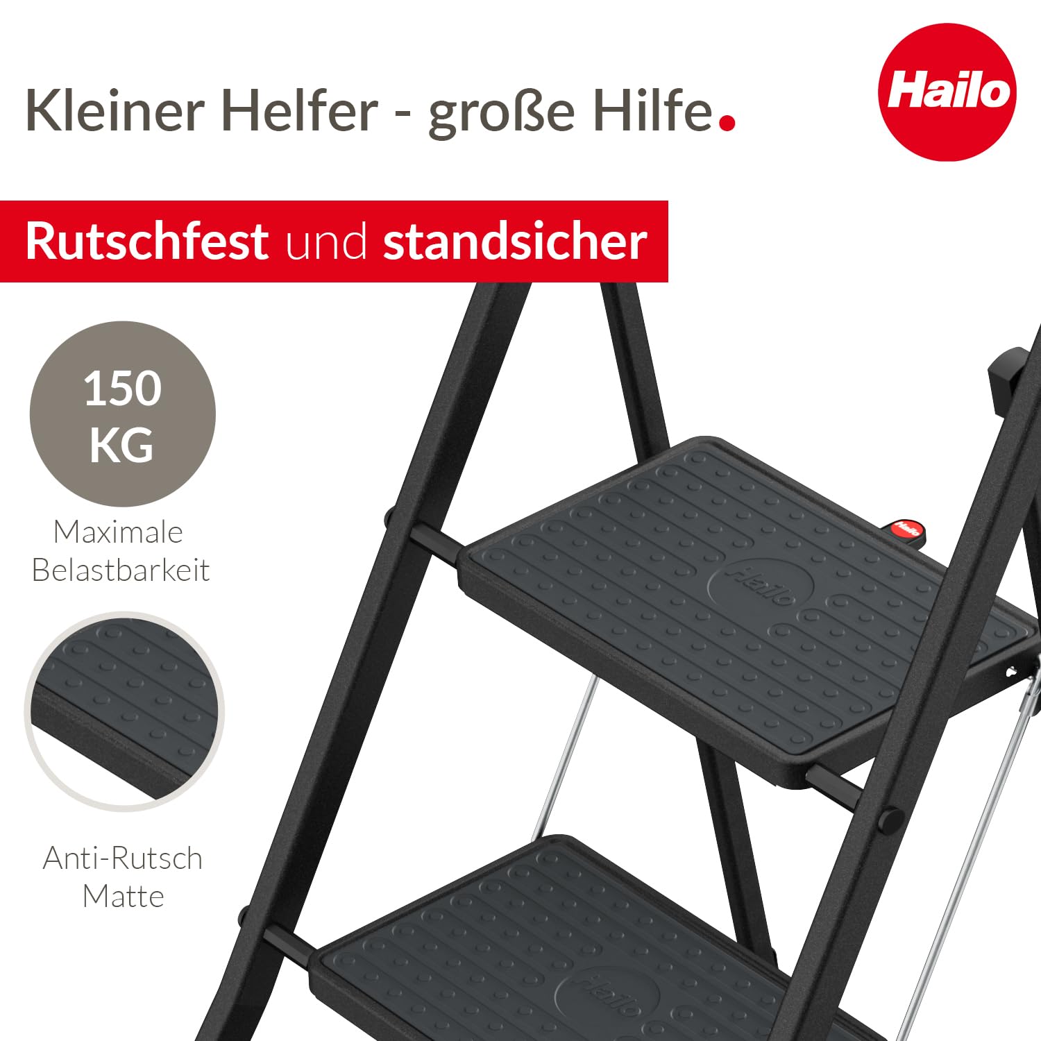 hailo-k77-comfortline-klapptritt-2-stufig-schwarz-150-kg image 2