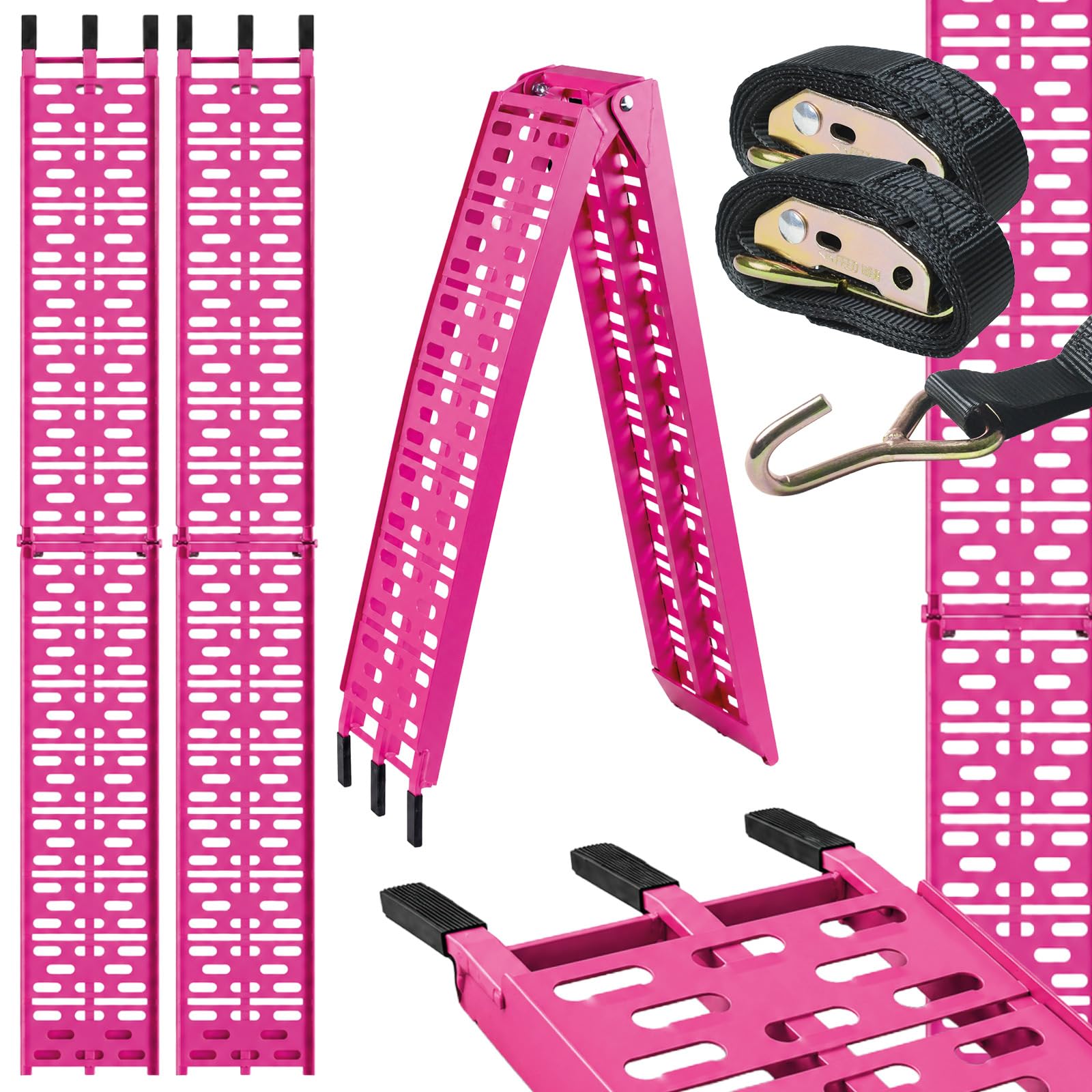trutzholm-rampen-auffahrrampe-alu-228cm-2x-pink-680kg image 1