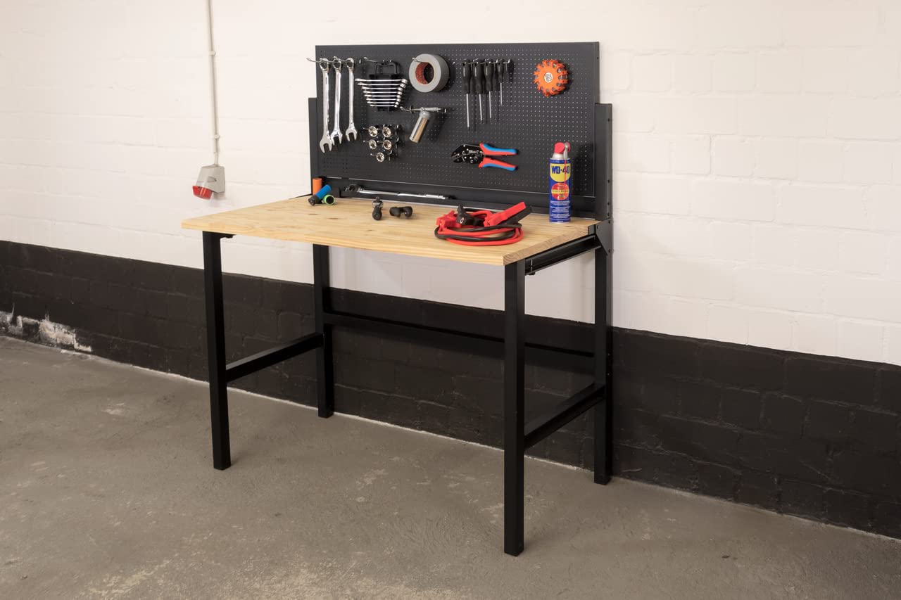 hemmdal-werkbank-klappbar-lochr-ckwand-150kg-stahl image 4