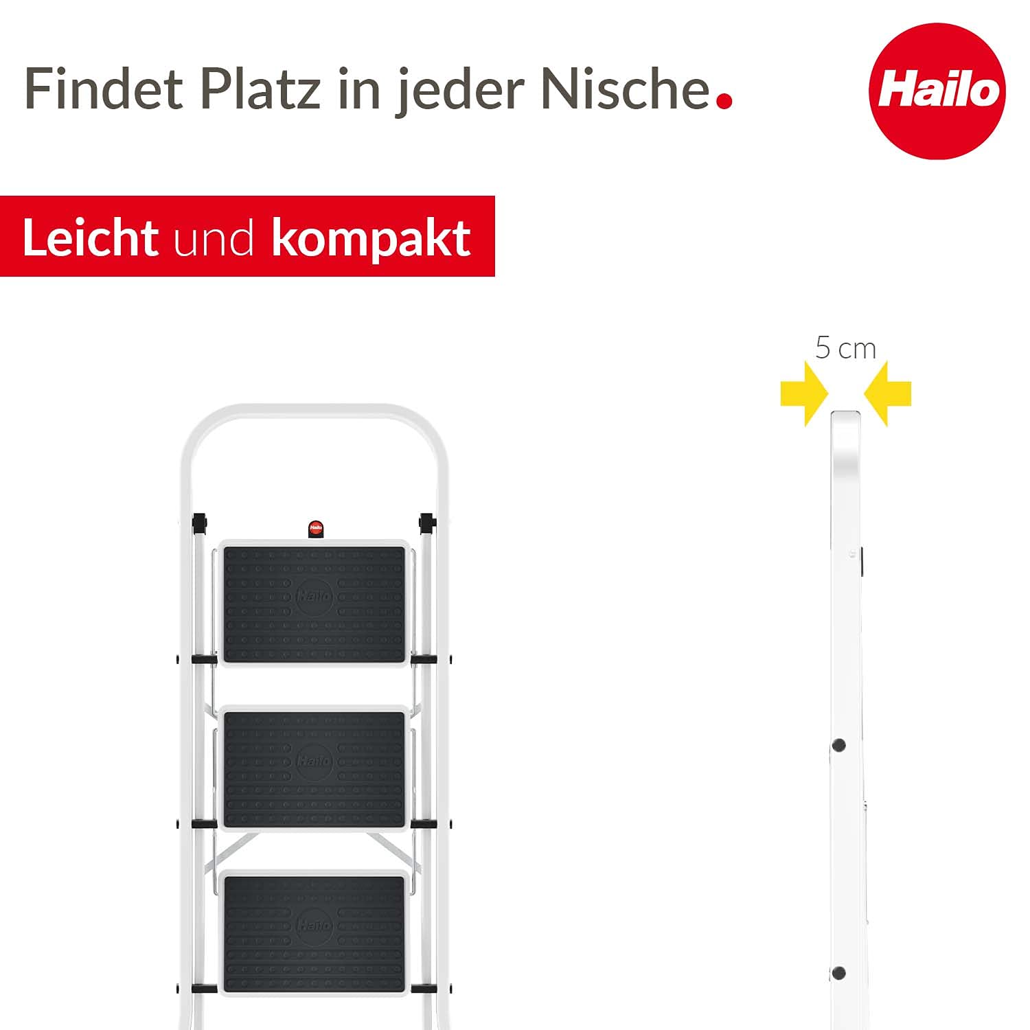 hailo-hobbystep-stahl-trittleiter-3-stufen-wei-150-kg image 4