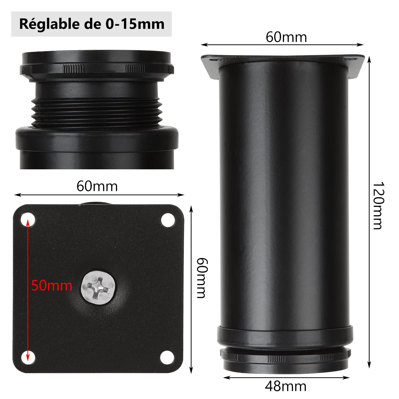 senenqu-m-belf-sse-verstellbar-schwarz-120mm-8-st-ck-edelstahl image 2