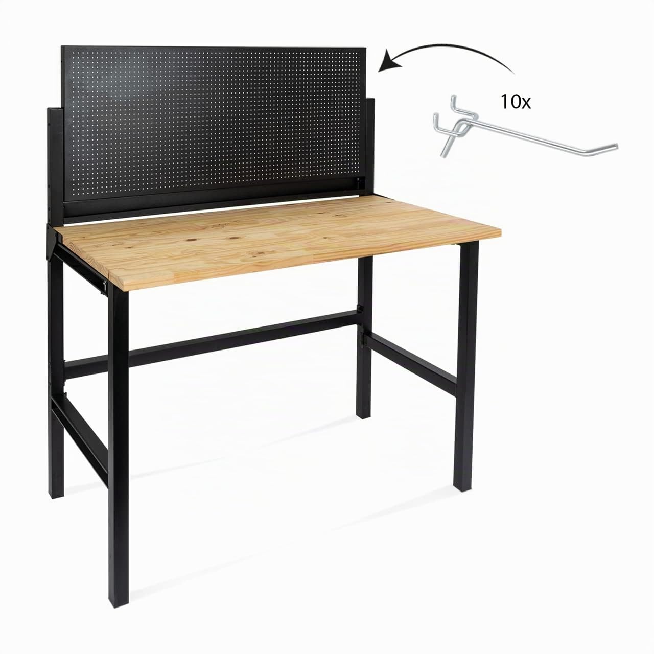 hemmdal-werkbank-klappbar-lochr-ckwand-150kg-stahl image 3