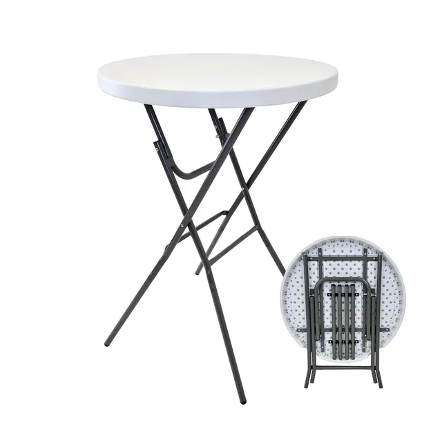 trutzholm-stehtisch-klappbar-80-cm-bistrotisch-wei-ohne-husse image 1