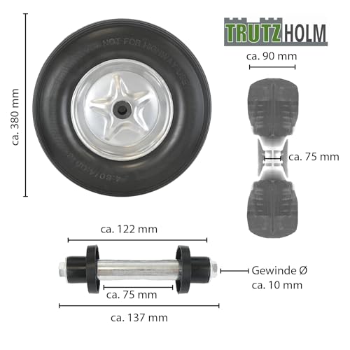 trutzholm-schubkarrenrad-4-80-4-00-8-pu-vollgummi-200kg image 8