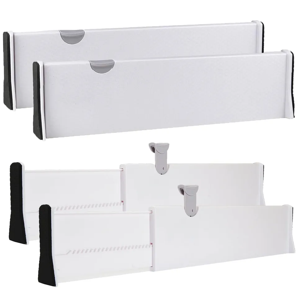 senenqu-schubladentrenner-verstellbar-wei-4er-set-10-cm-hoch image 1
