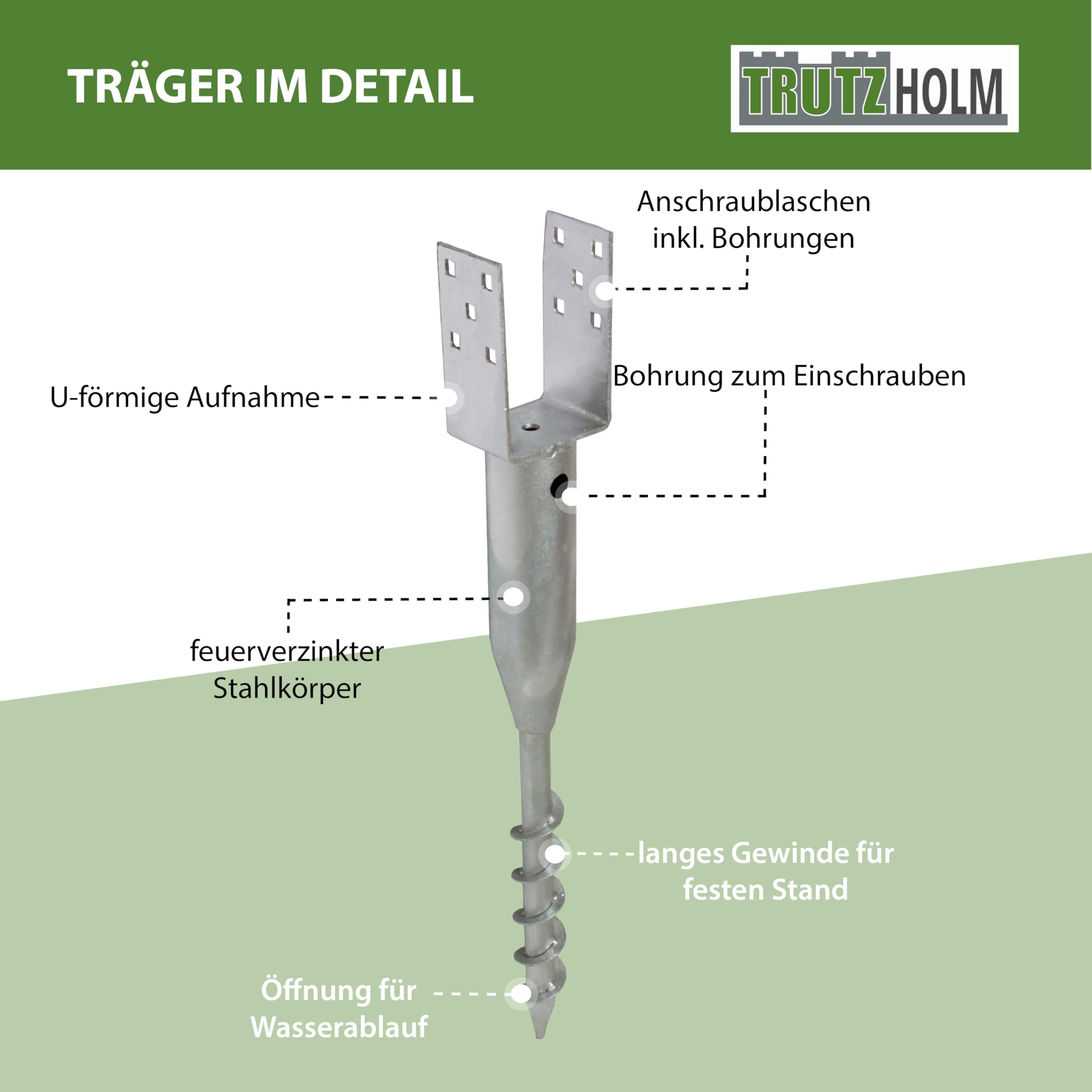 trutzholm-zaunbau-bodenh-lse-9x9-cm-u-profil-6er-set image 4