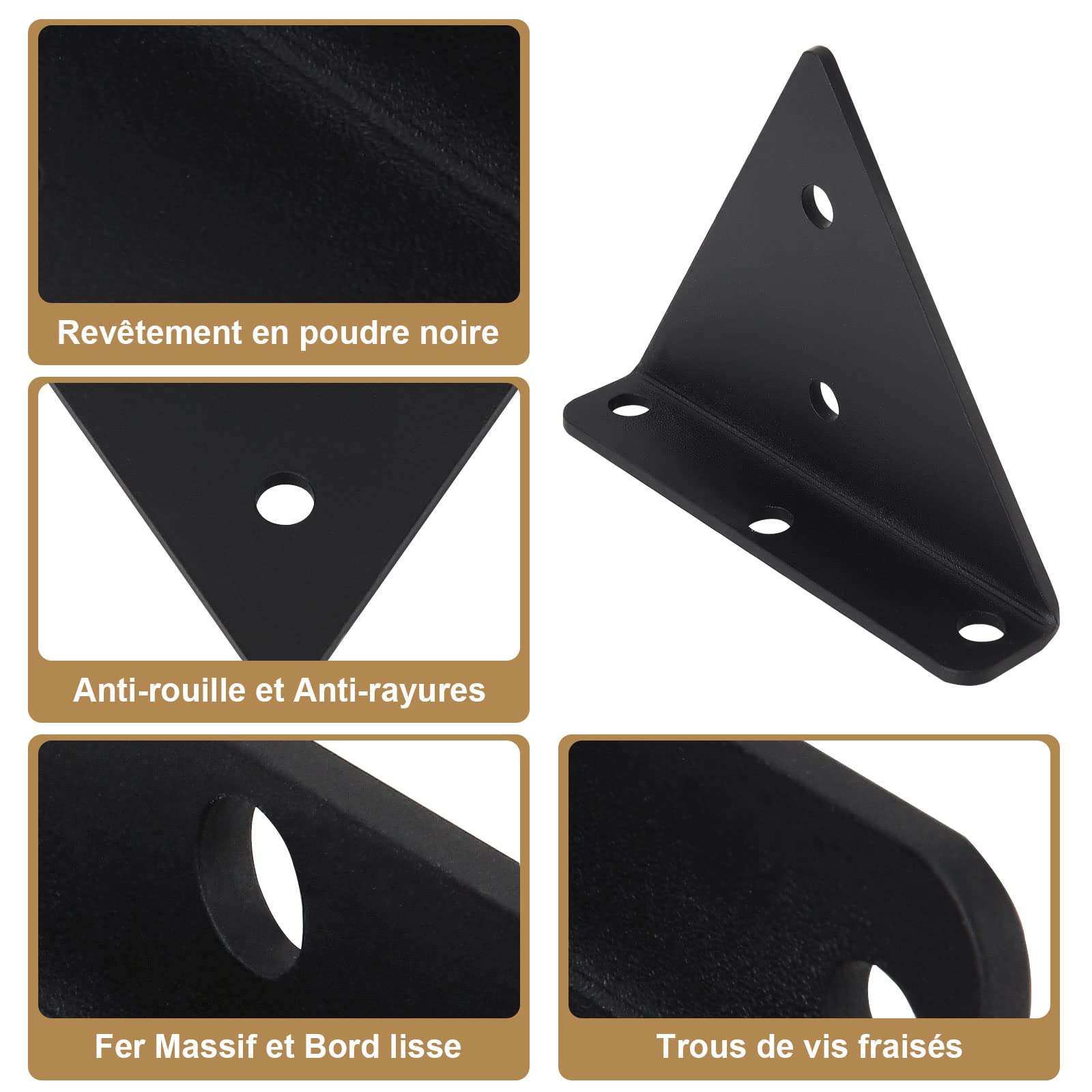 senenqu-regalhalterung-schwarz-8-cm-metall-4er-set-30-kg image 4