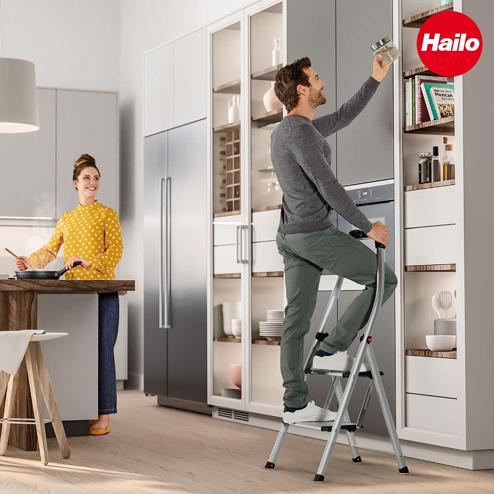 hailo-k100-topline-klapptritt-leiter-2-stufen-silber-150-kg image 7