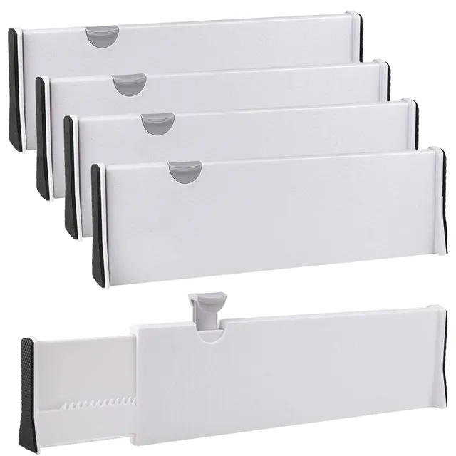 senenqu-schubladentrenner-verstellbar-33-55cm-4er-set-wei image 1