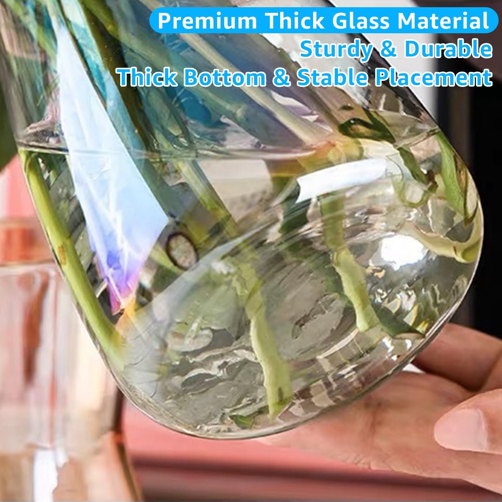 senenqu-glasvase-20-cm-hoch-transparent-3er-set-blumenvase image 3
