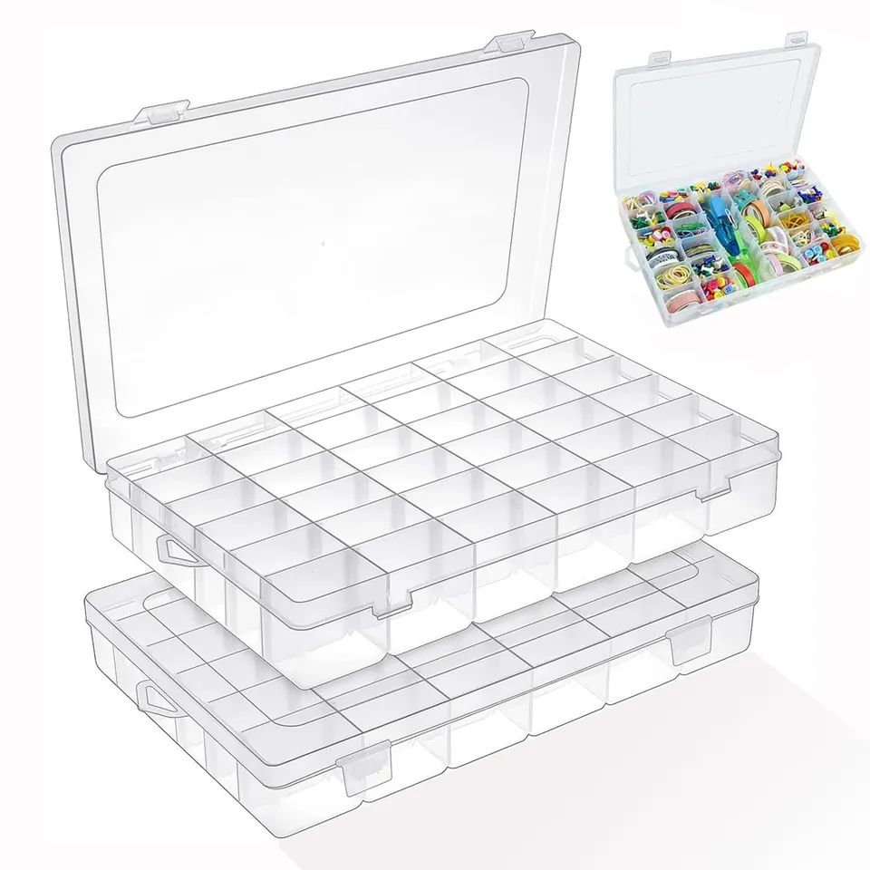senenqu-sortierbox-kleinteilebox-36-f-cher-transparent-2-st-ck image 1