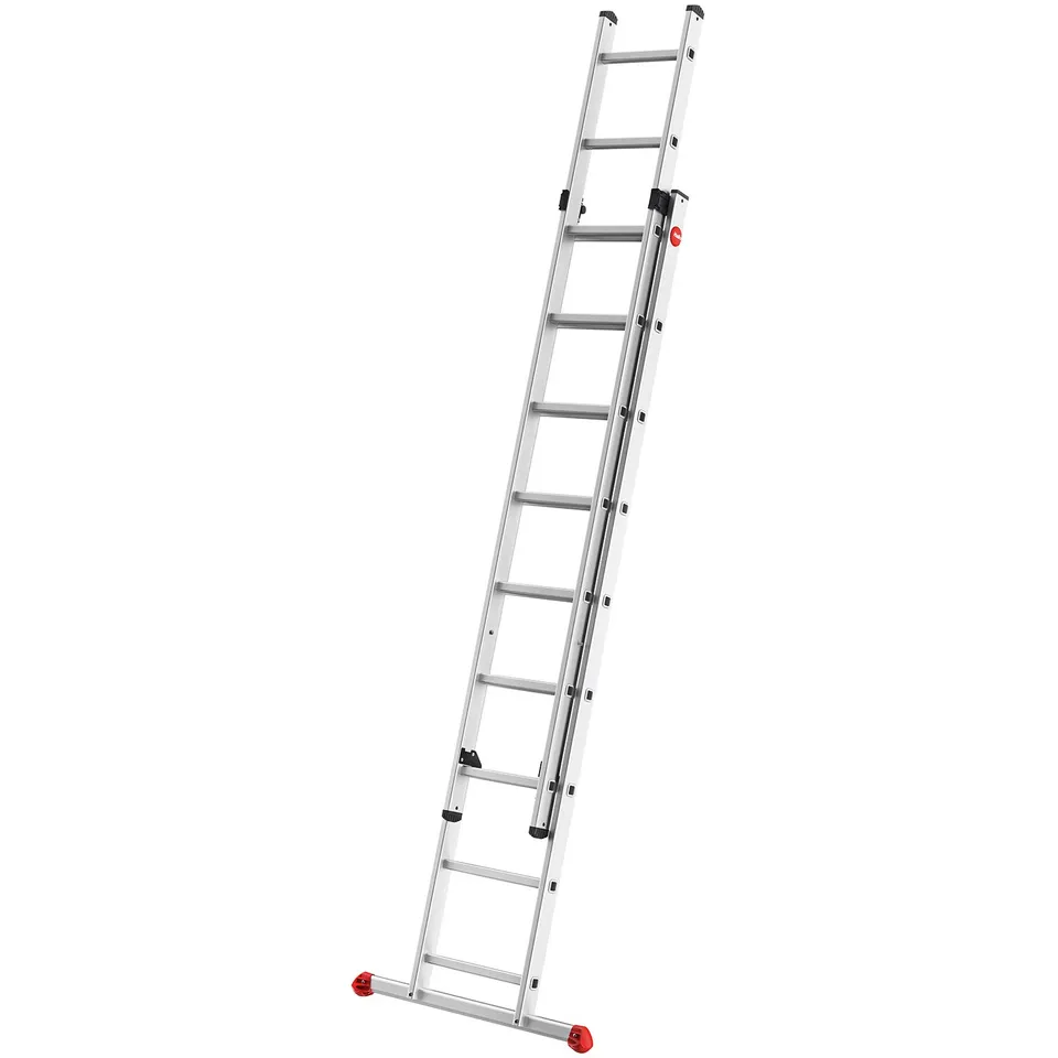hailo-s80-profistep-duo-schiebeleiter-2x9-sprossen-alu-150-kg image 1