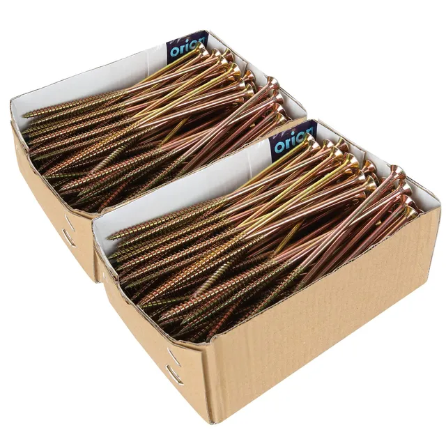 senenqu-holzschrauben-6x160mm-verzinkt-100er-pack-senkkopf image 1
