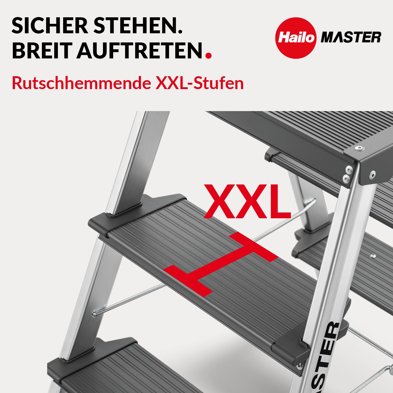 hailo-master-d70-trittleiter-2x3-alu-silber image 3