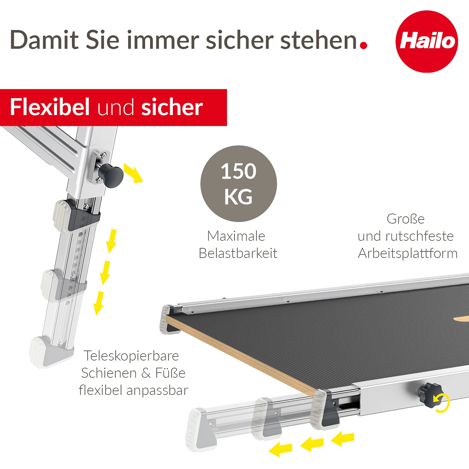 hailo-tp1-treppenpodest-arbeitsplattform-150-kg-verstellbar image 4