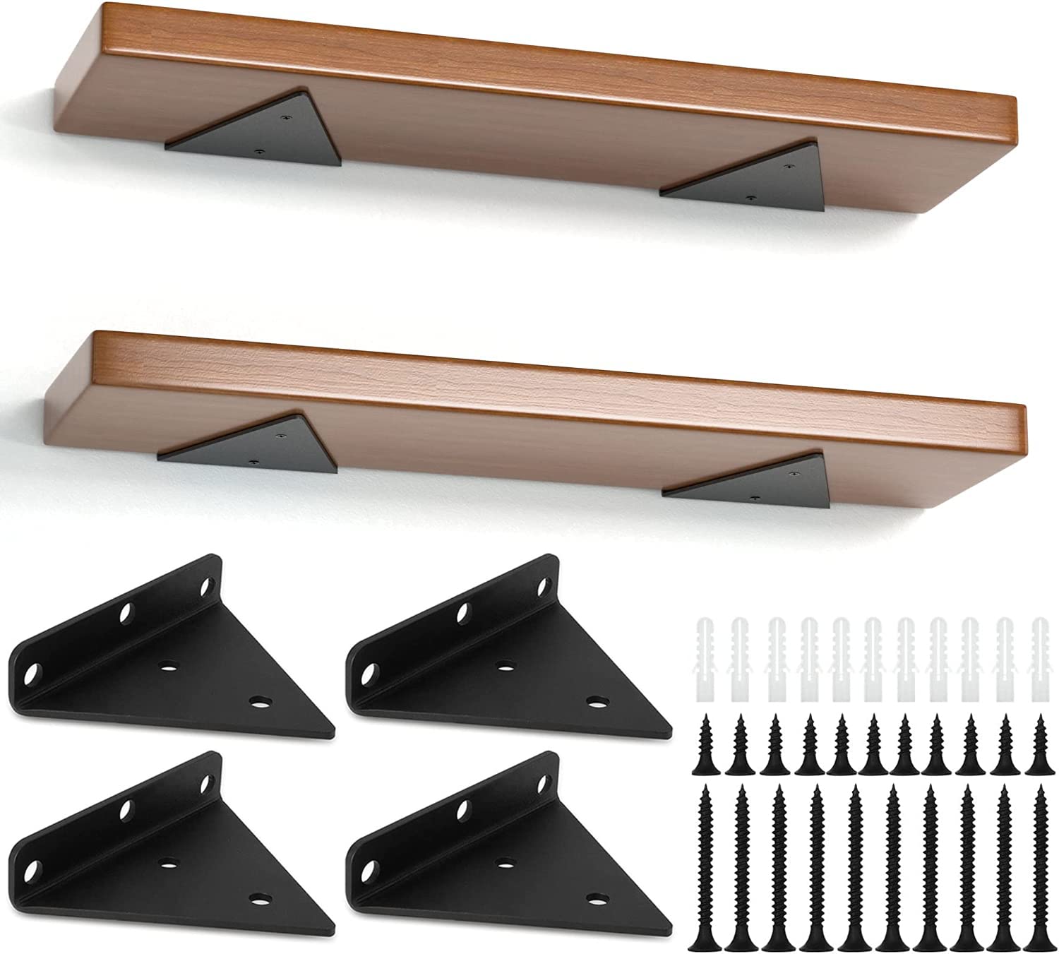 senenqu-regalhalterung-schwarz-8-cm-metall-4er-set-30-kg image 1