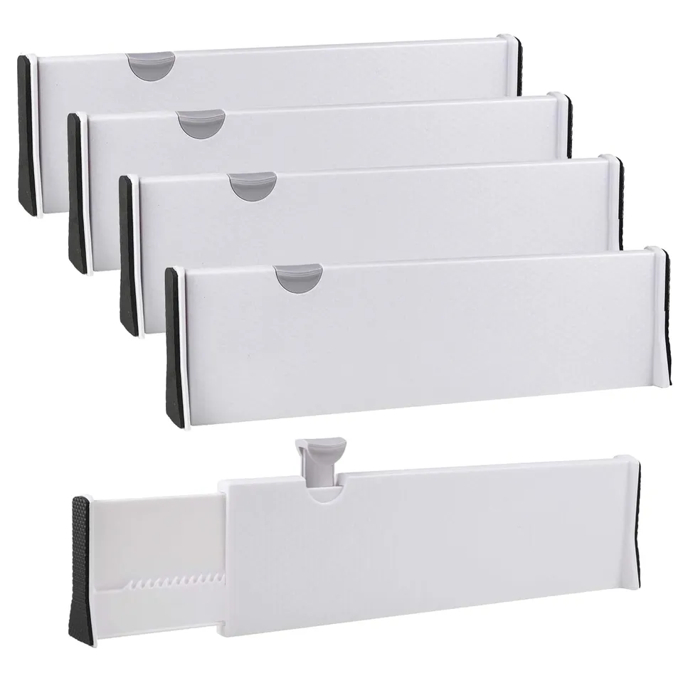 senenqu-schubladentrenner-verstellbar-4er-set-wei-10-cm-hoch image 1