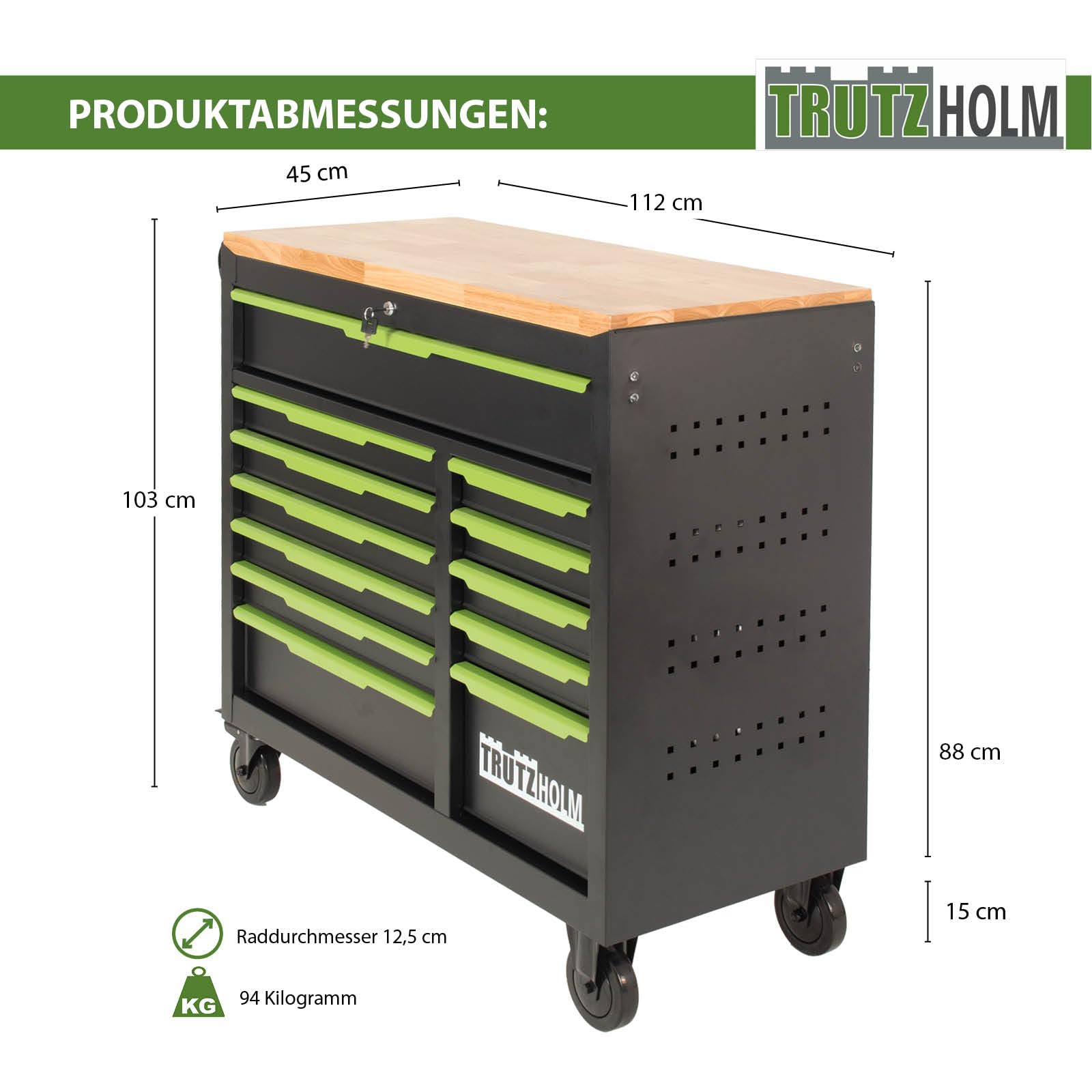 trutzholm-werkstattwagen-star-xl-12-schubladen-schwarz-gr-n image 2