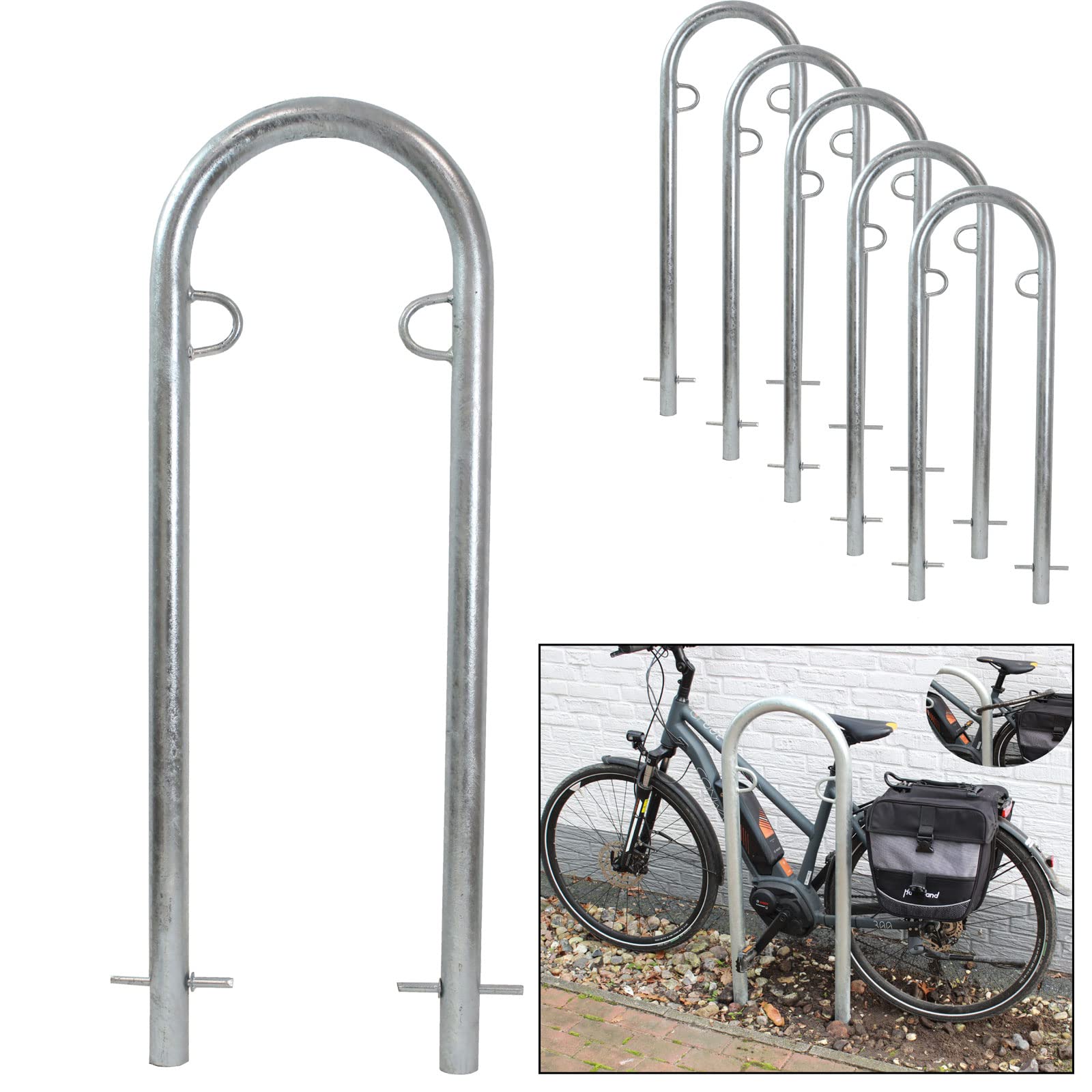 trutzholm-anlehnb-gel-fahrradst-nder-5er-set-111-5cm-feuerverzinkt image 1