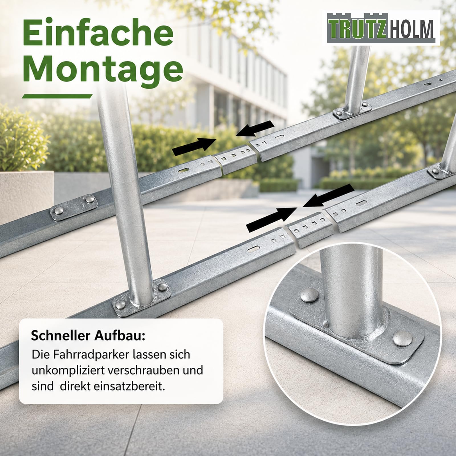 trutzholm-fahrrad-anlehnb-gel-140-cm-fahrradst-nder-verzinkt-4er image 5