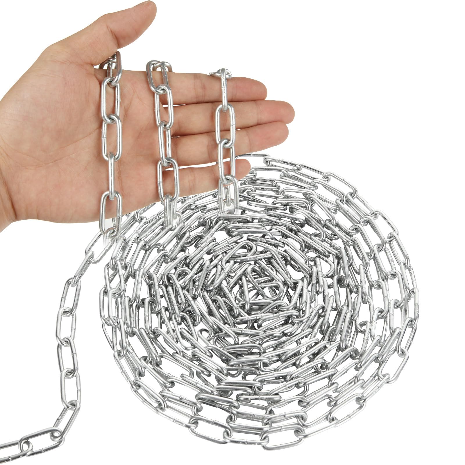 senenqu-stahlkette-10-m-verzinkt-3-mm-2x5-m-gliederkette image 5