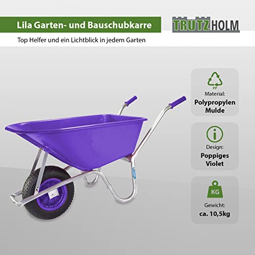 trutzholm-schubkarre-100-liter-250-kg-violett-luftrad image 7