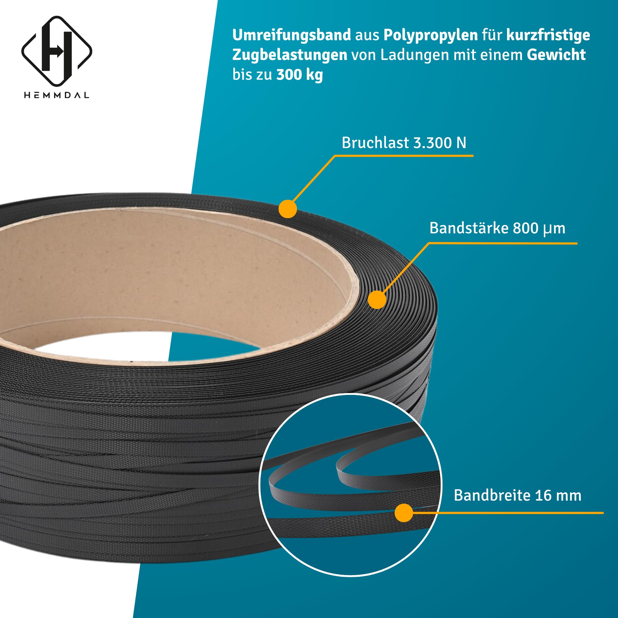 hemmdal-umreifungsband-pp-16-mm-x-1300-m-0-85-mm image 2