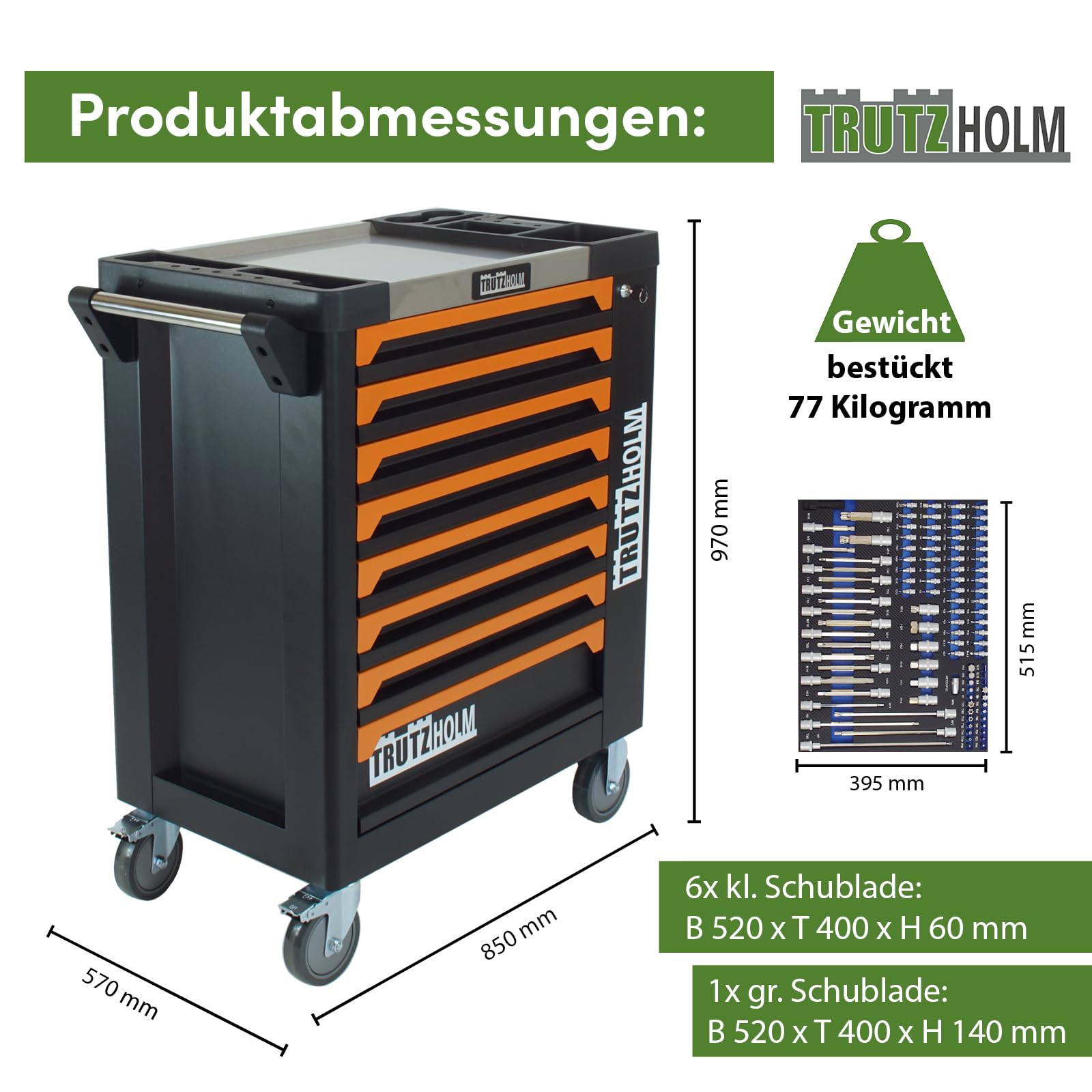 trutzholm-werkstattwagen-best-ckt-249-tlg-8-schubladen-orange image 2