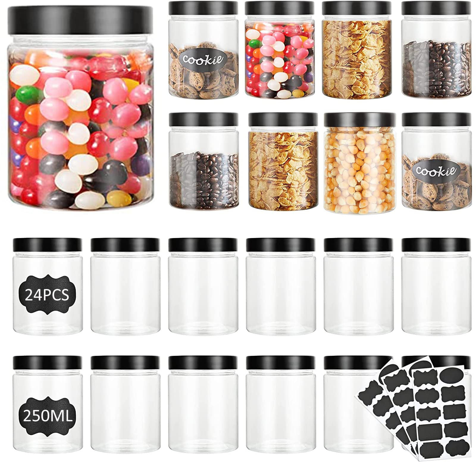 senenqu-vorratsdosen-250ml-24er-set-transparent-luftdicht image 1