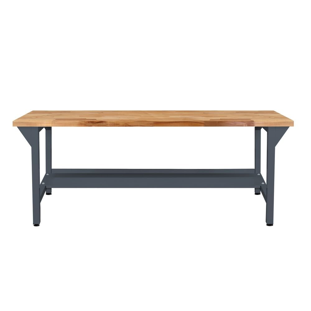 hemmdal-pro-werkbank-typ-xl-200cm-anthrazit-arbeitstisch-buche image 1